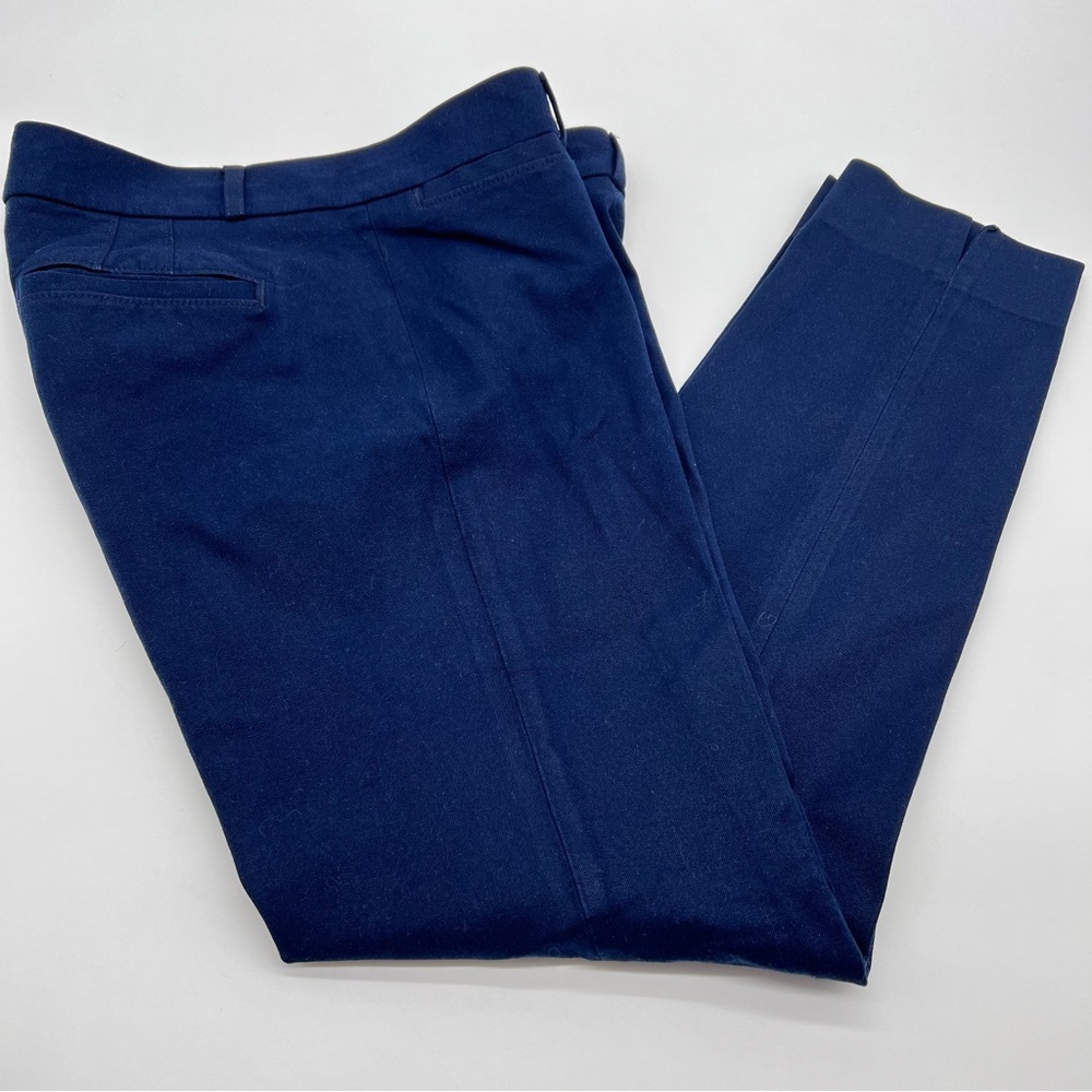 Banana Republic Women's Navy Straight Leg Pants w/Men’s Style Tailored Waistband